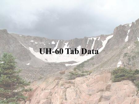 UH-60 Tab Data.