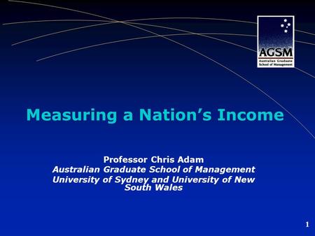 Measuring a Nation’s Income