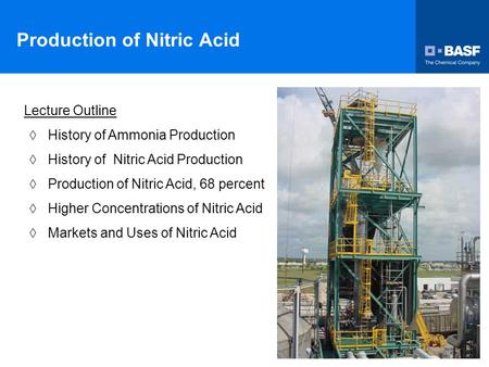 Production of Nitric Acid