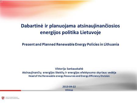 WORKING DRAFT Last Modified 8/13/2010 4:05:09 PM Central Europe Standard Time Printed 13.08.2010 14:22:48 Central Europe Standard Time Viktorija Sankauskaitė.