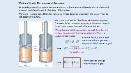 Work and Heat in Thermodynamic Processes