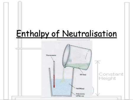 Enthalpy of Neutralisation