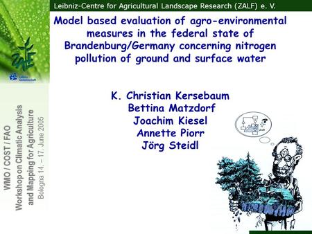 Workshop on Climatic Analysis and Mapping for Agriculture