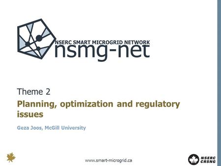 Planning, optimization and regulatory issues