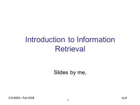 Introduction to Information Retrieval