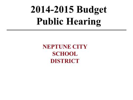 NEPTUNE CITY SCHOOL DISTRICT