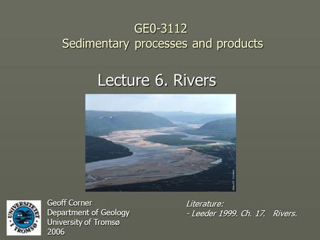 GE Sedimentary processes and products