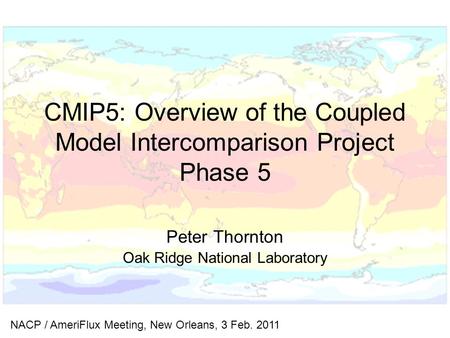 CMIP5: Overview of the Coupled Model Intercomparison Project Phase 5