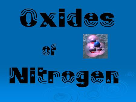 Nitrogen oxide formation is an inherent consequence of fossil fuels combustion. Over the next several decades, such combustion will continue to be our.