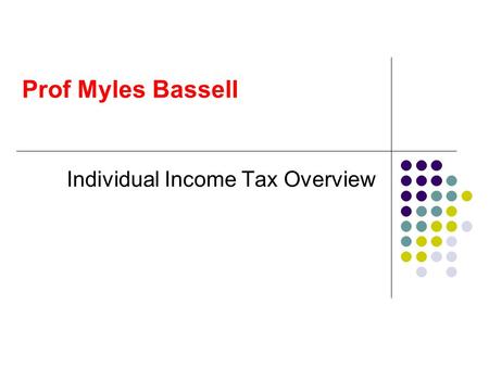 Individual Income Tax Overview