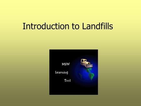 Introduction to Landfills