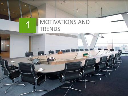 1 MOTIVATIONS AND TRENDS. Slide header copy In This Chapter >Sustainability in commercial property >Quantitative motivators >Qualitative motivators >Client.