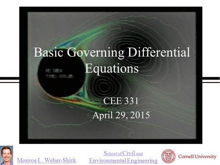 Basic Governing Differential Equations