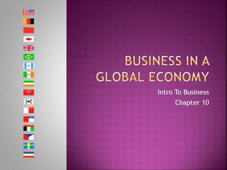 Business in a Global Economy