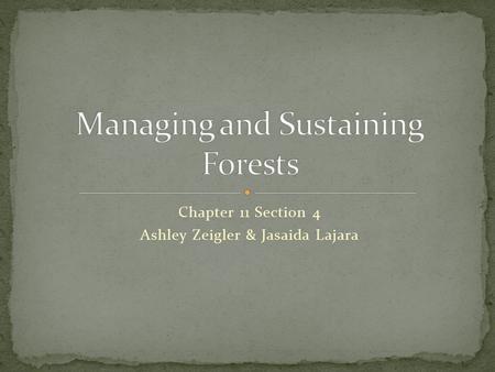 Chapter 11 Section 4 Ashley Zeigler & Jasaida Lajara.