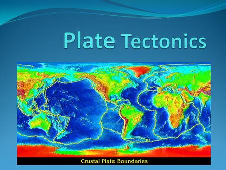 Plate Tectonics.