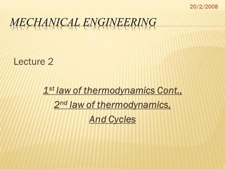 Mechanical engineering