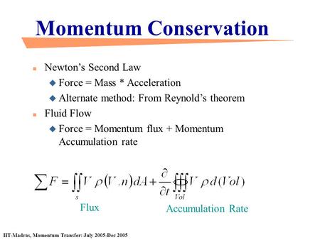 Momentum Conservation