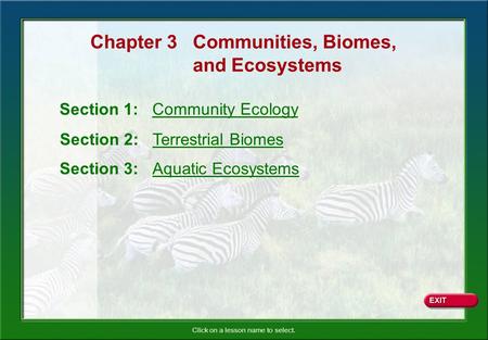 Chapter 3 Communities, Biomes,