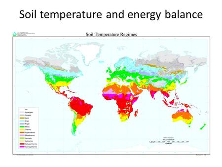 Soil temperature and energy balance. Temperature a measure of the average kinetic energy of the molecules of a substance that physical property which.