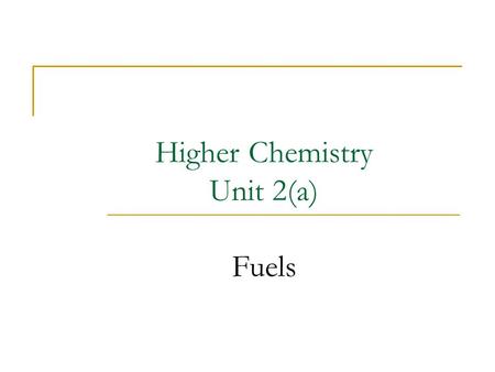 Higher Chemistry Unit 2(a) Fuels. Petrol The gasoline fraction of crude oil is the main source of petrol. The gasoline fraction is obtained by the fractional.