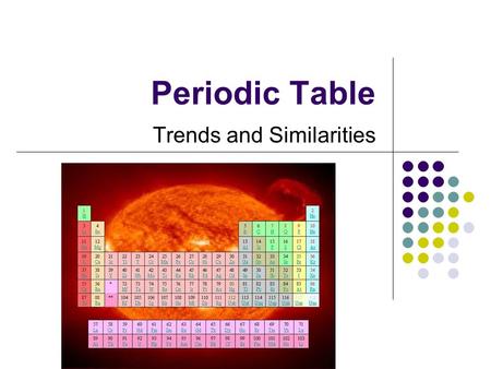 Trends and Similarities