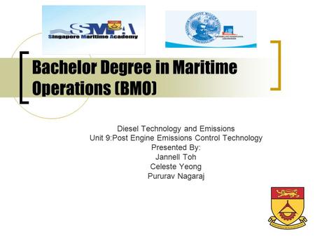 Bachelor Degree in Maritime Operations (BMO)