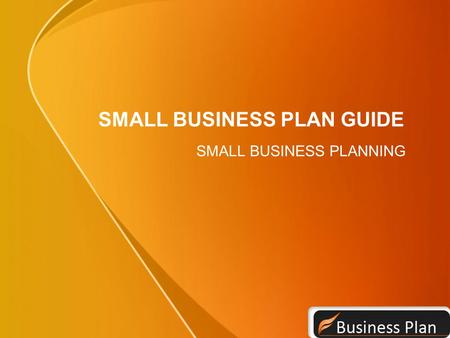 SMALL BUSINESS PLAN GUIDE