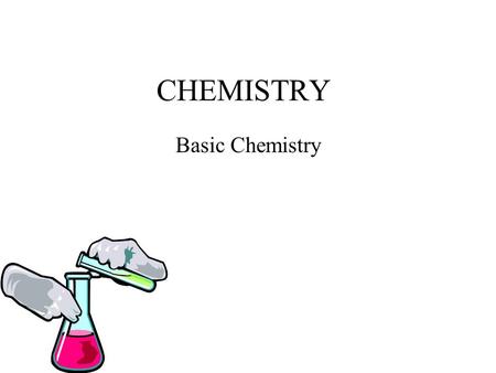 CHEMISTRY Basic Chemistry. BASIC TERMS ATOM Smallest particle of a chemical element. –Consists of 3 parts. Protons = (+) charge Electrons = (-) charge.