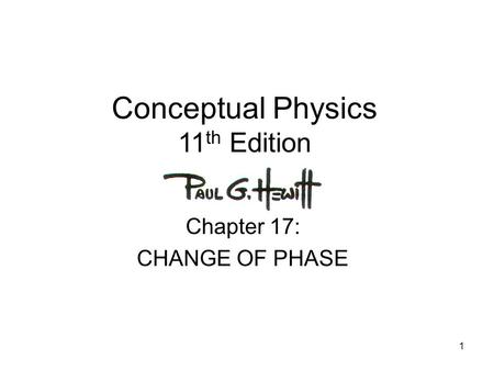 Conceptual Physics 11th Edition