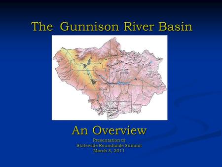 Source: Bureau of Reclamation Diverse communities making beneficial use of all available water Agriculture Agriculture Municipal and Domestic Municipal.