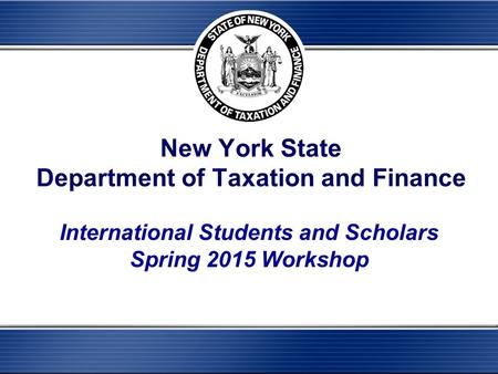 New York State Department of Taxation and Finance