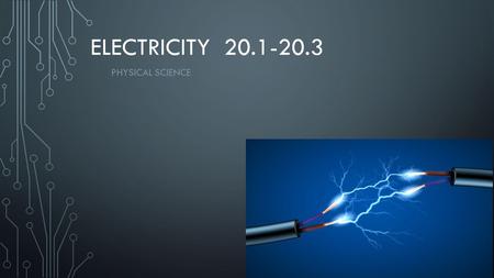 Electricity 20.1-20.3 Physical Science.