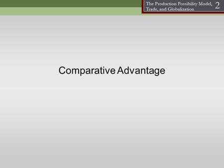 Comparative Advantage