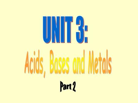 Reactions of Acids Acids can react with a variety of different chemicals. These are normally NEUTRALISATION REACTIONS We have looked at ACIDS + ALKALIS.