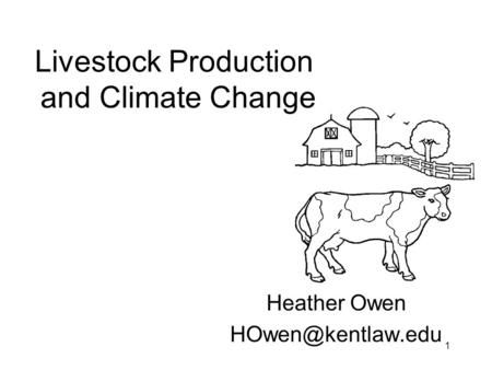 Livestock Production and Climate Change