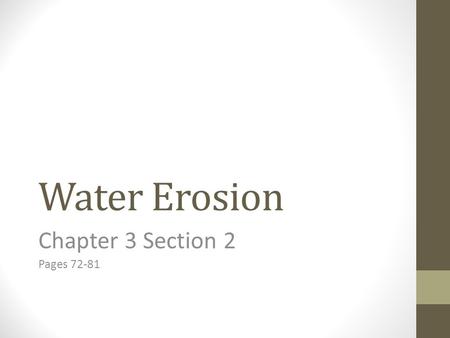 Chapter 3 Section 2 Pages 72-81