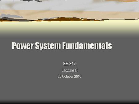 Power System Fundamentals