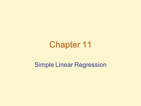 Simple Linear Regression