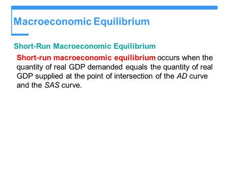 Macroeconomic Equilibrium