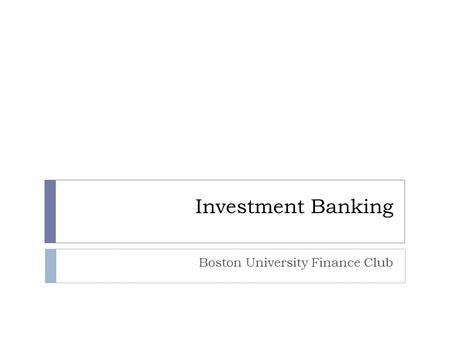 Boston University Finance Club