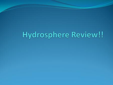 What is “transpiration?” A. Water to gas B. Gas to water C. Evaporation from plants D. Water falling from clouds.