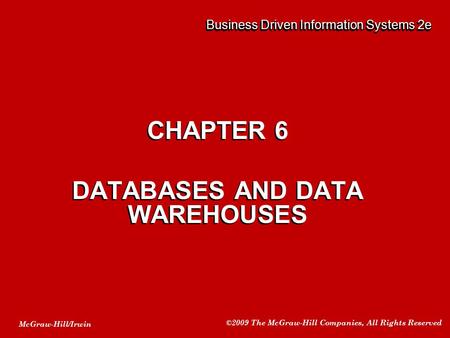 Business Driven Information Systems 2e