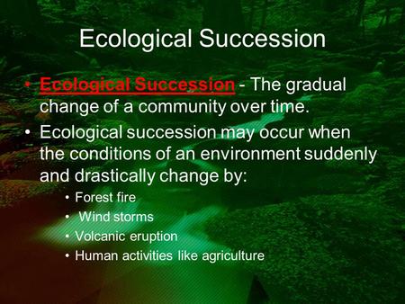 Ecological Succession