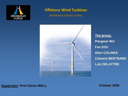 Offshore Wind Turbines