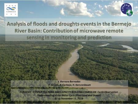  Floods and droughts are the most important hydrological disturbances in intermittent streams.  The concept of hydrological disturbance is strongly.