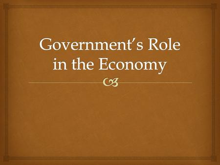  Summary: The government protects the ownership of resources, such as land, personal possessions, physical assets, and intellectual property Examples: