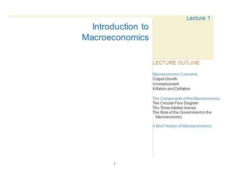 Introduction to Macroeconomics