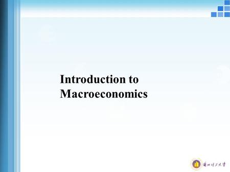 Introduction to Macroeconomics