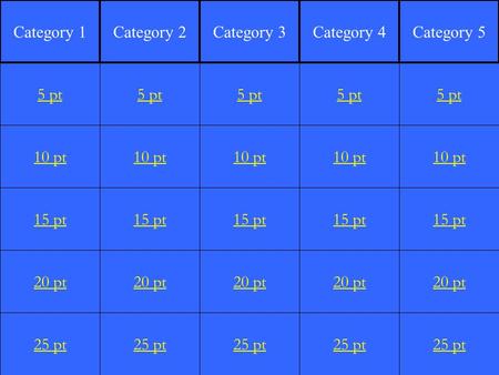 1 10 pt 15 pt 20 pt 25 pt 5 pt 10 pt 15 pt 20 pt 25 pt 5 pt 10 pt 15 pt 20 pt 25 pt 5 pt 10 pt 15 pt 20 pt 25 pt 5 pt 10 pt 15 pt 20 pt 25 pt 5 pt Category.